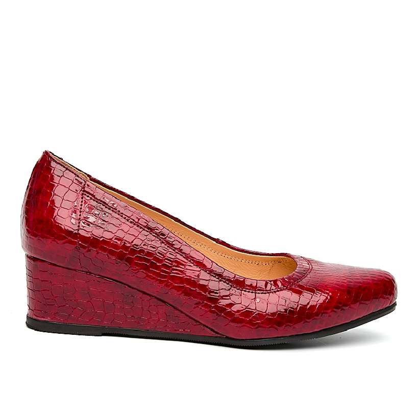 838V-bordo Туфли жен.лак.кожа-кожа красный